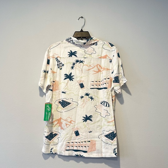 Vans Scenic White Short Sleeve Button Up Shirt, Size S - Picture 7 of 8